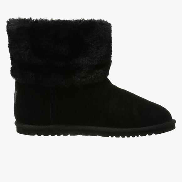 Skechers Star Shooter Skyward Suede & Fur-lined Black Boots NWT - Picture 5 of 12